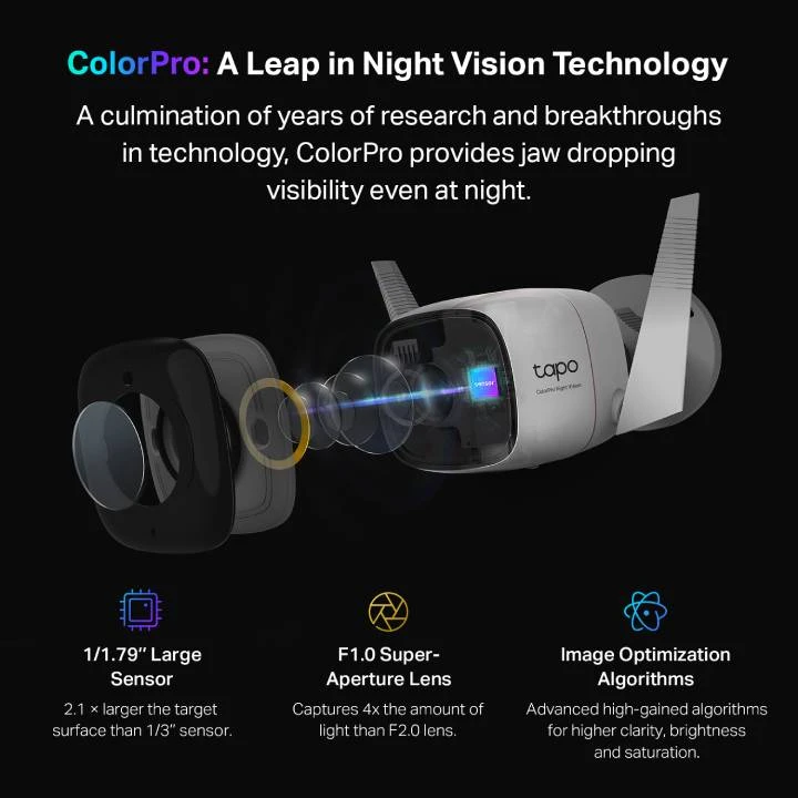 TP-LINK TAPO C325WB COLORPRO 2K QHD كاميرا خارجية