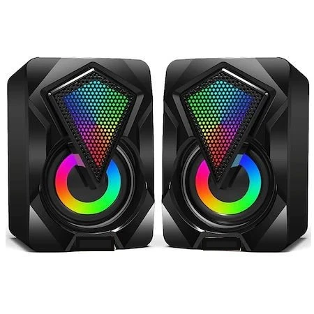 E-1047 Multimedia Speaker مع RGB AUX ، قوة USB