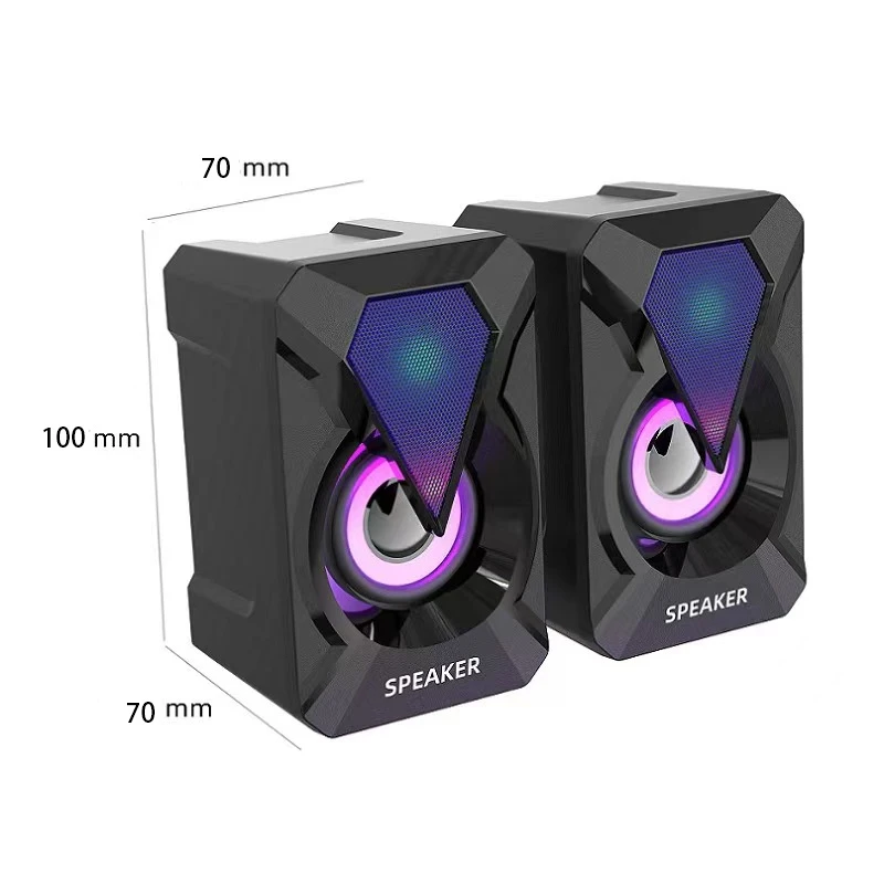 E-1047 Multimedia Speaker مع RGB AUX ، قوة USB