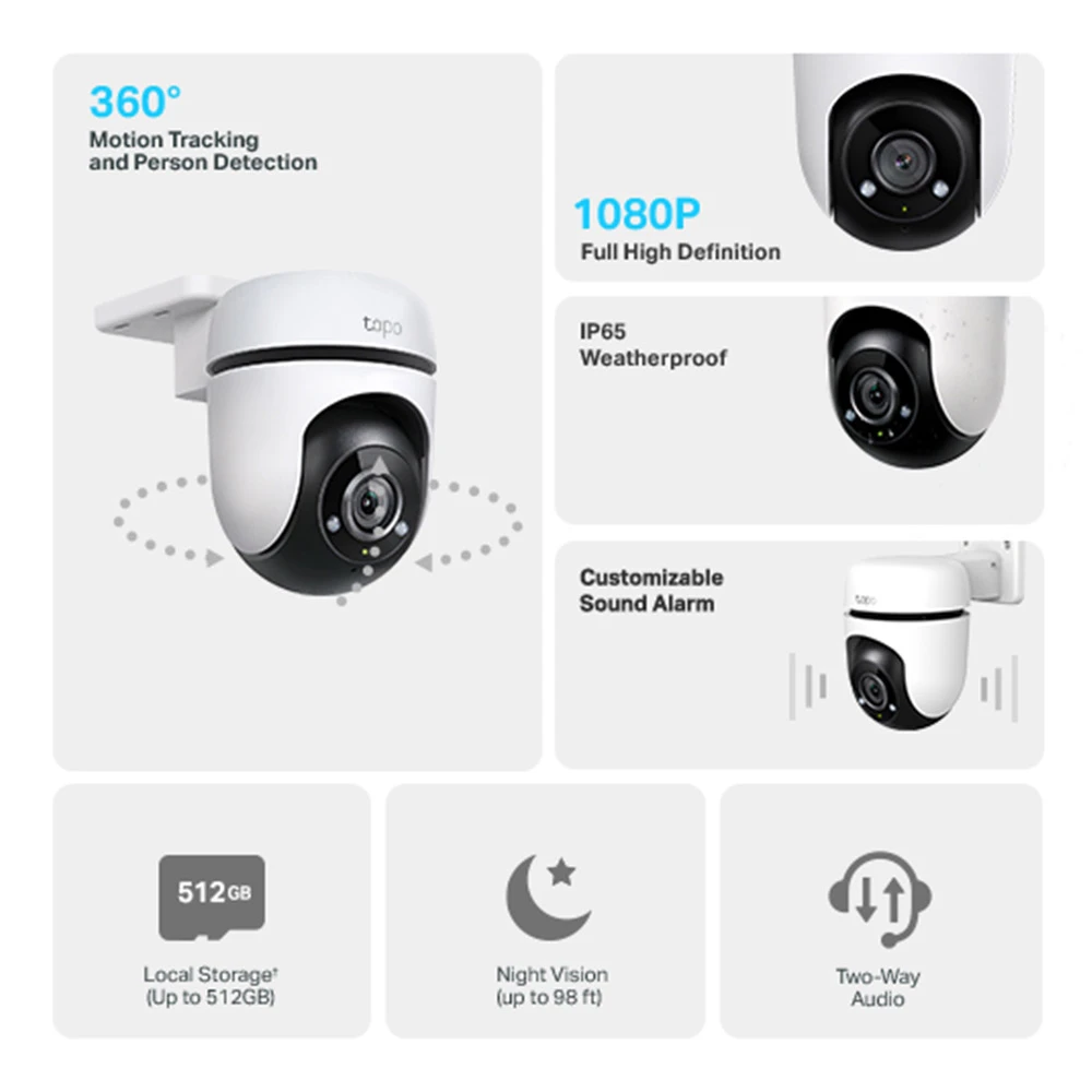 TP-Link Tapo C500 Pan/Tilt Security Wi-Fi Camera [Tapo C500]