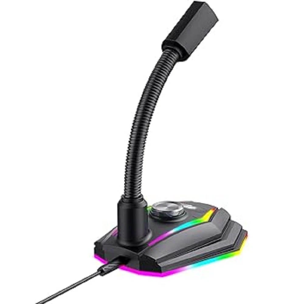 Haing M2 الإضاءة الخلفية USB الجدول الميكروفون
