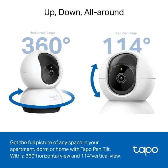 TP-Link Tapo C220 PAN/TILT Home Security Wi-Fi Camera-2K QHD– Audio Audio