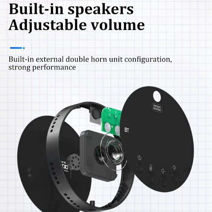 USB Conference speaker with built microphone { supports Bluetooth – omni-directional – small and compact design }