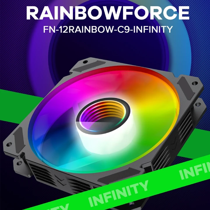 Gamemax Argb 12cm Swittop Cooling Fan - Fn12RainBow C9 Infinity