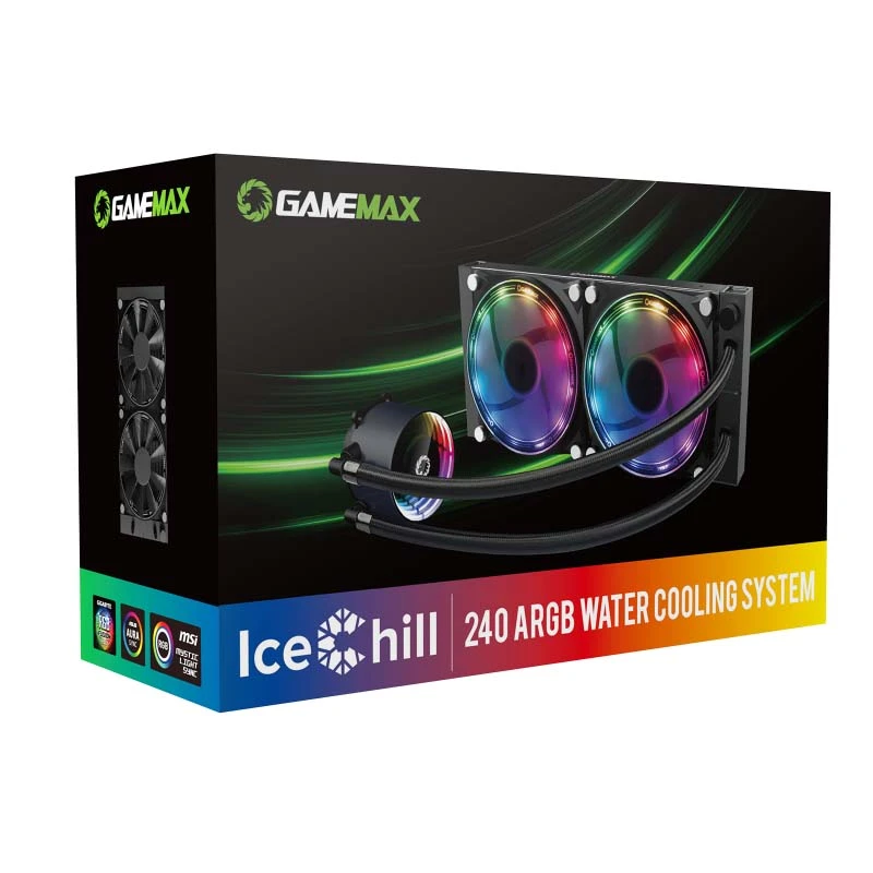 GameMax Ice Chill 240 Argb Cooler Water Liquid for Intel و AMD Sockets