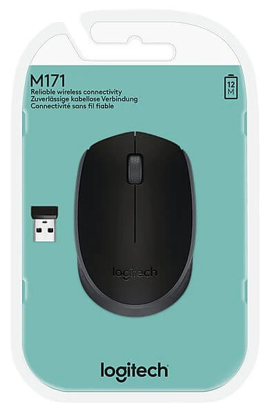 Logitech M171 اللاسلكي الماوس (أسود) [910-004424]