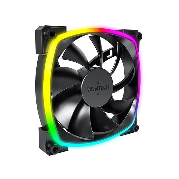 Montech Case Fan - Black Color - ArgB Lighting - AX120 PWM