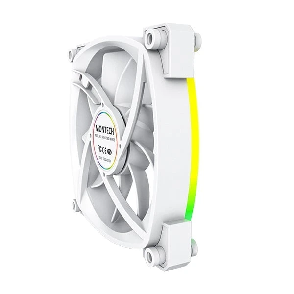 Montech Case Fan - White Color - ArgB Lighting - AX120 PWM
