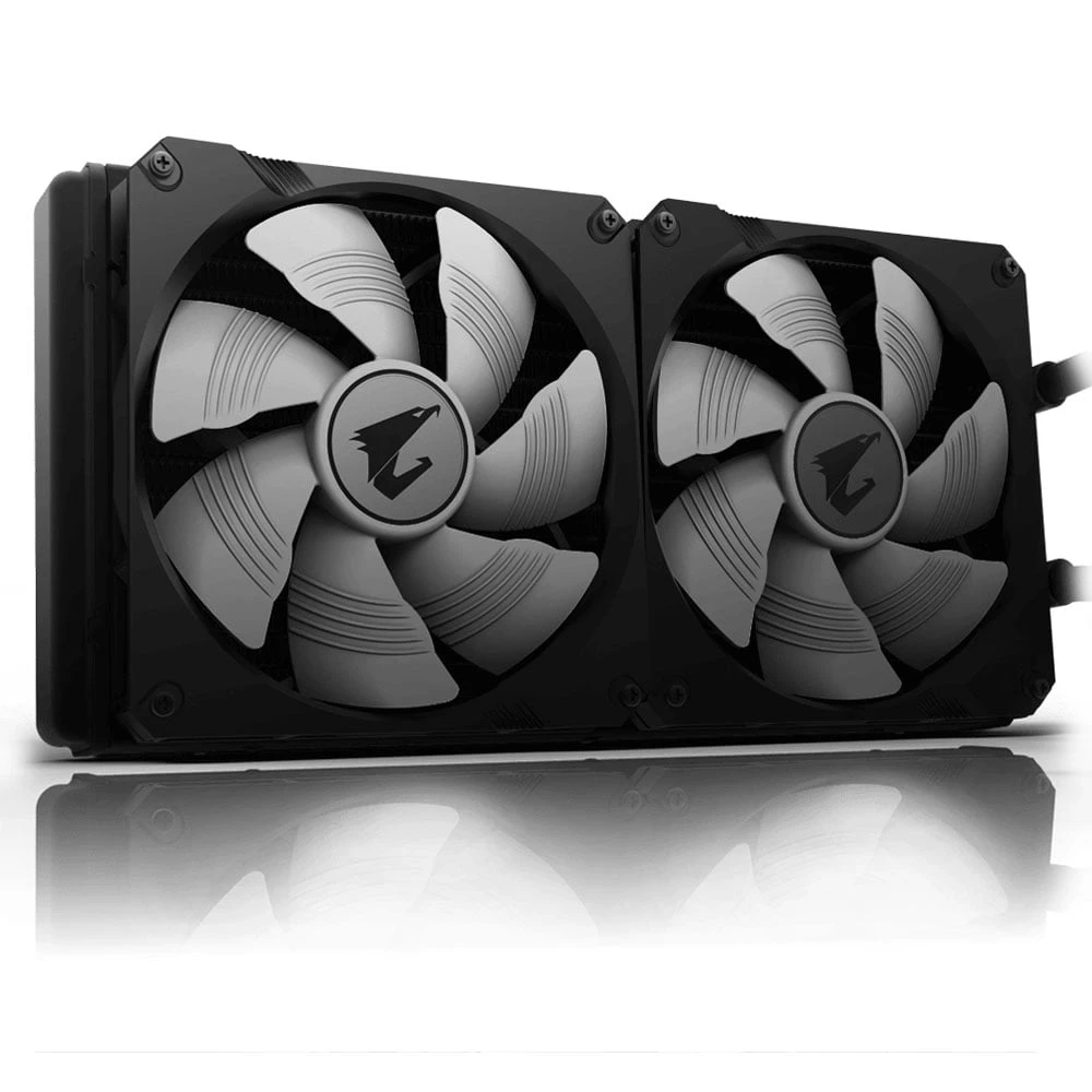 Gigabyte Aorus Liquid Cooler 280 (All-in-one سائل مع شاشة LCD الدائرية / RGB Fusion 2.0 / Dual 140mm Argb معجبين) [Aorus Cowner 280]