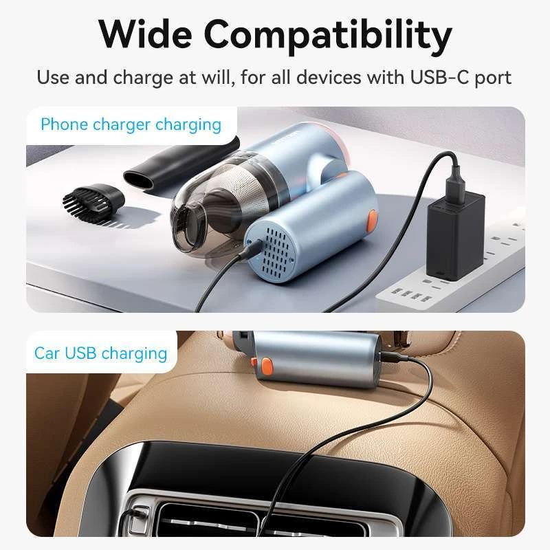 Vention Portable Car Vacuum Cleaner - Black/Blue - Krab0