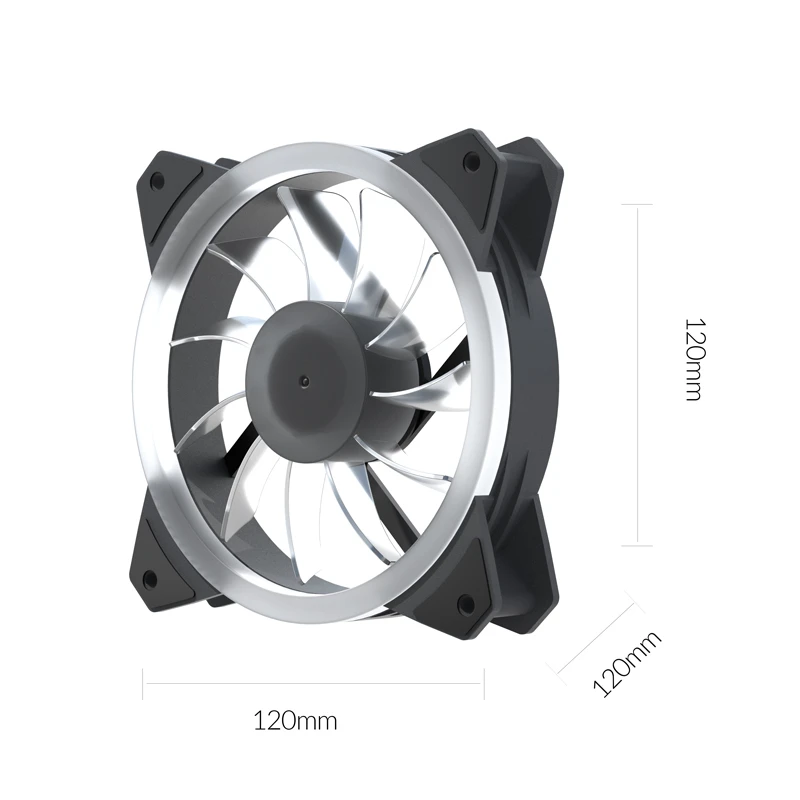 Orico Case Fan RGB Loops 120*120*25mm (6pin)-[Orico-CSF-2Sy-6P-BK-BP]