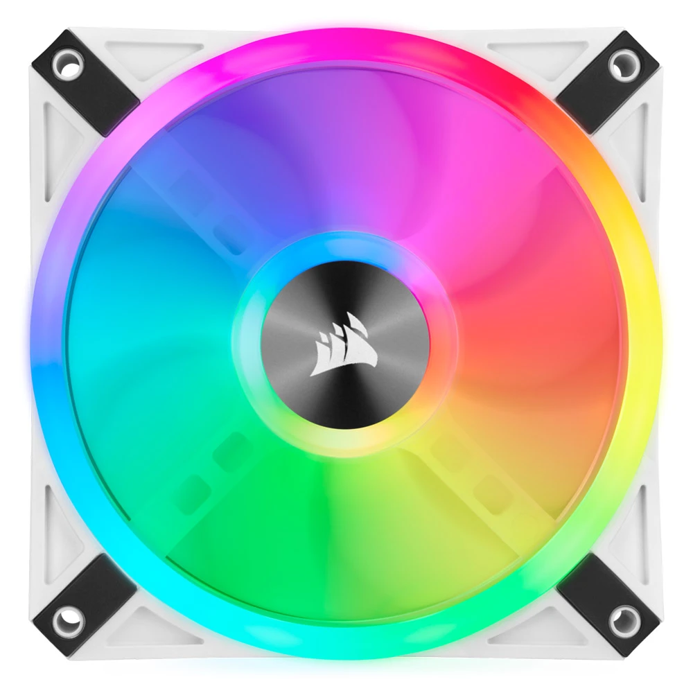 Corsair ICUE QL120 RGB 120mm PWM White Fan-Pack Single [CO-9050103-WW]