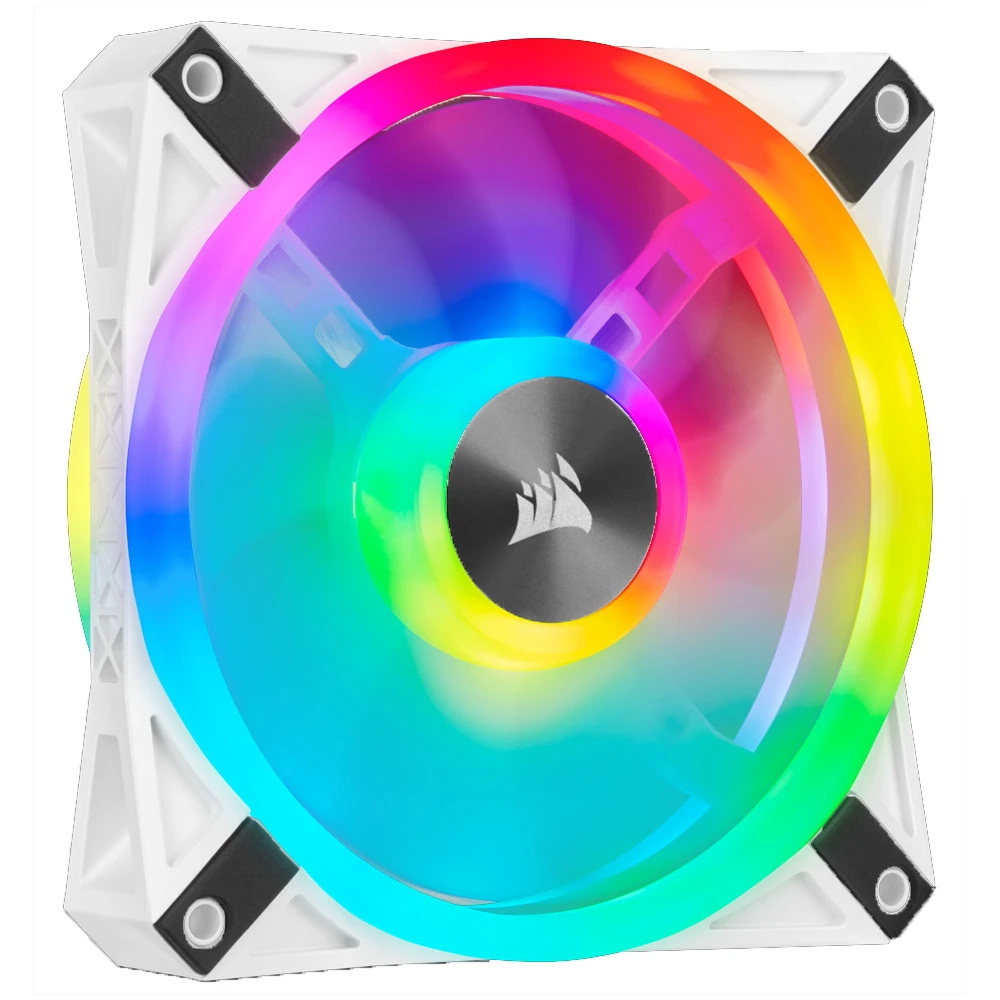 Corsair ICUE QL120 RGB 120mm PWM White Fan-Pack Single [CO-9050103-WW]