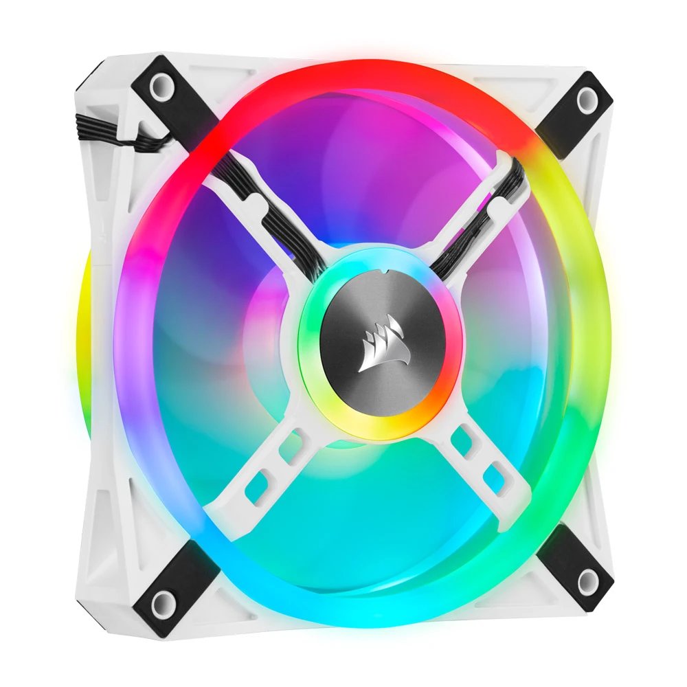 Corsair ICUE QL120 RGB 120mm PWM White Fan-Pack Single [CO-9050103-WW]