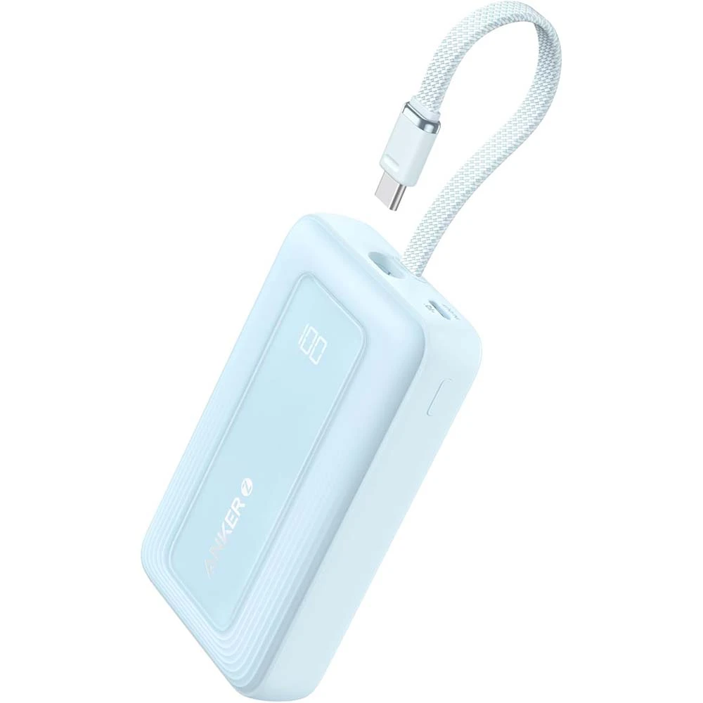 Anker Power Bank مدمج USB-C Cable 20000mah 30W Blue A1689H31