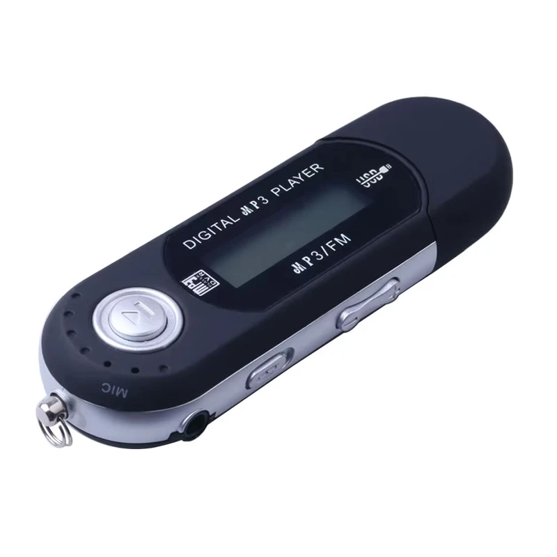 MINI Portable USB MP3 Music Player شاشة LCD الرقمية (دعم microSD / AUX / Black)