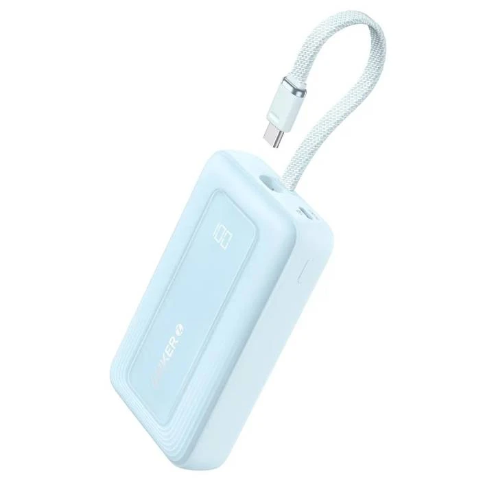 Anker Zolo Power Bank 10000mAh 30W – Built-in USB-C Cable A1688H31 – Blue