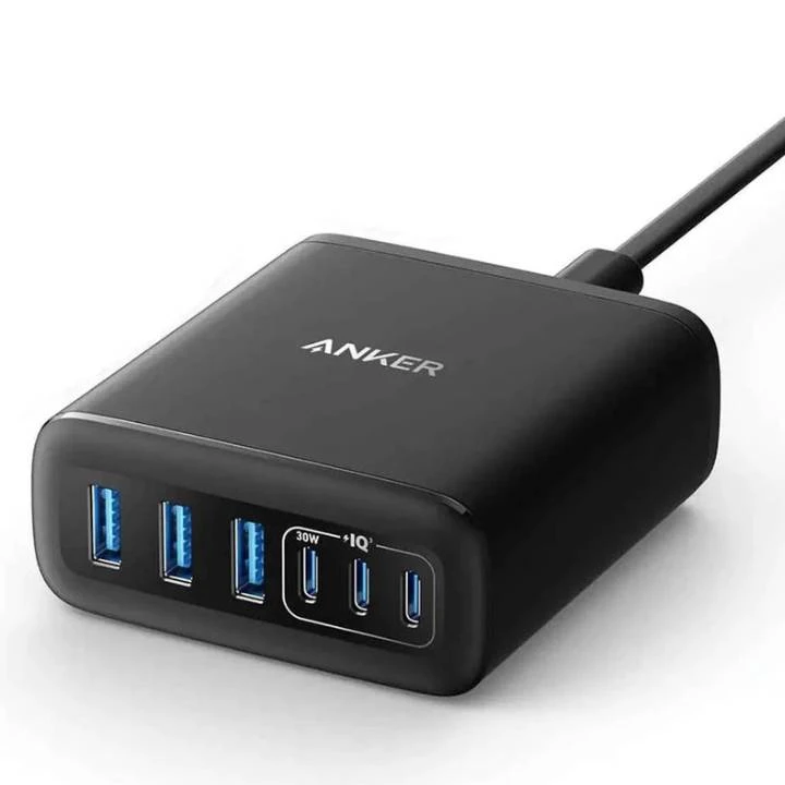Anker GaN Powerport charger – 112W – 3*USB-A and 3*USB-C ports – A2154K11