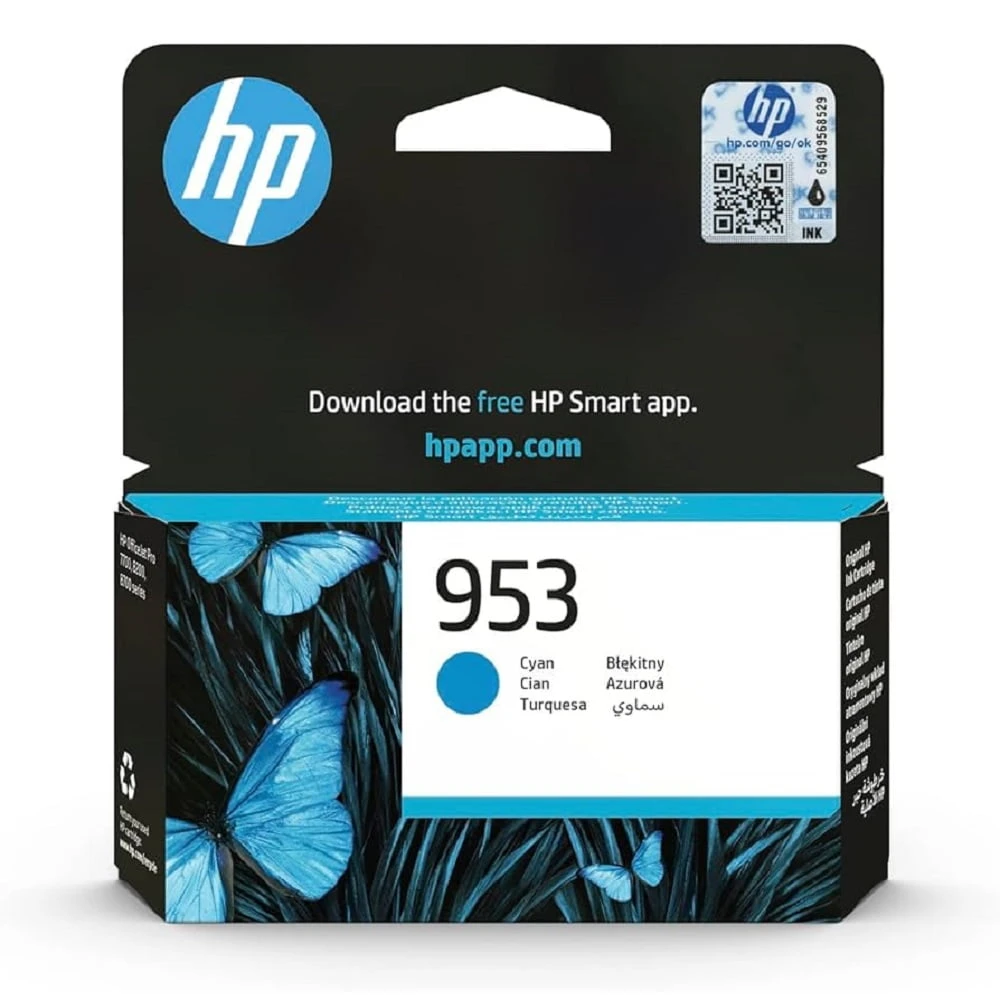 HP 953 Cyan Original Ink Cartridge F6U12AE