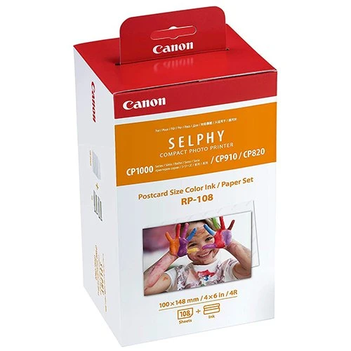 مجموعة الحبر / الورق حجم البطاقة البريدية Canon (RP-108)