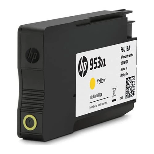 HP 953XL عالية الغلة أصفر خرطوشة الحبر الأصفر F6U18AE