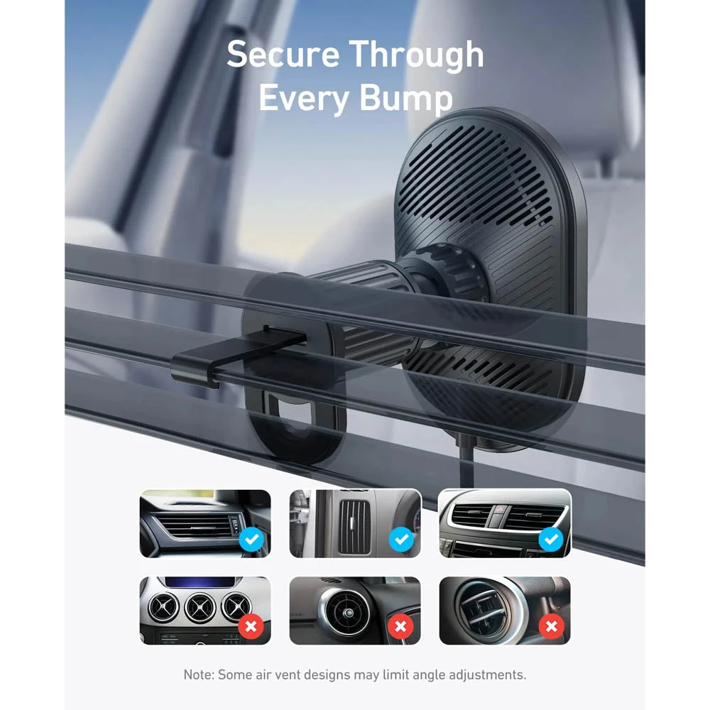 ANKER MAGGO 15W الشاحن اللاسلكي (CABLE PAD / BLUSTING في USB-C) مع محول CAR [B2932111]