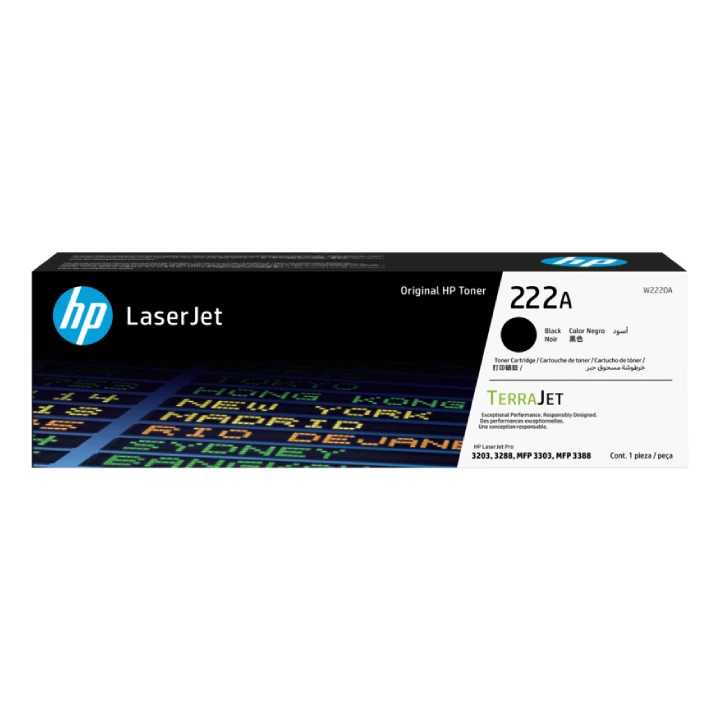 HP 222A Black Original LaserJet Toner Cartridge – W2220A