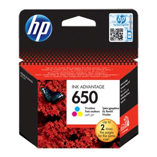 HP 650 Tri-color Original Ink Advantage Cartridge CZ102AE