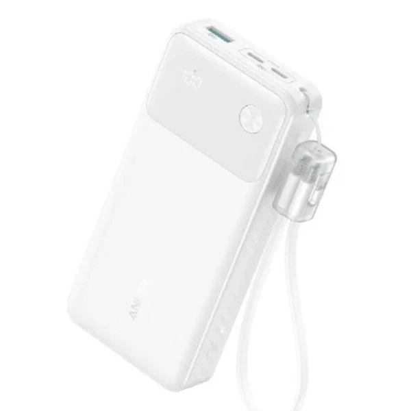Anker Power Bank 20000 Mah - ما يصل إلى 30W فرض رسوم سريعة - White - A1384H21
