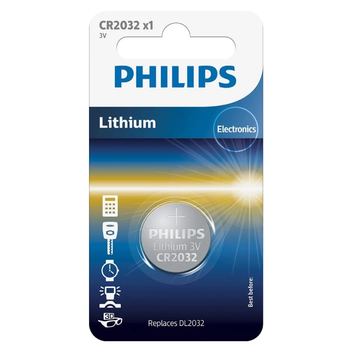 بطاريات Philips Lithium Mini Cell (زر) - CR2032