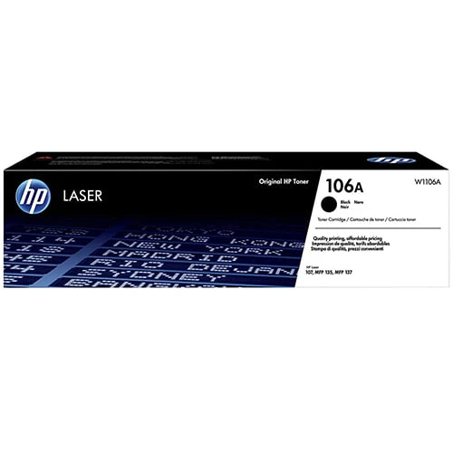 HP 106a أسود أصلي خرطوشة الحبر الليزر [W1106A]