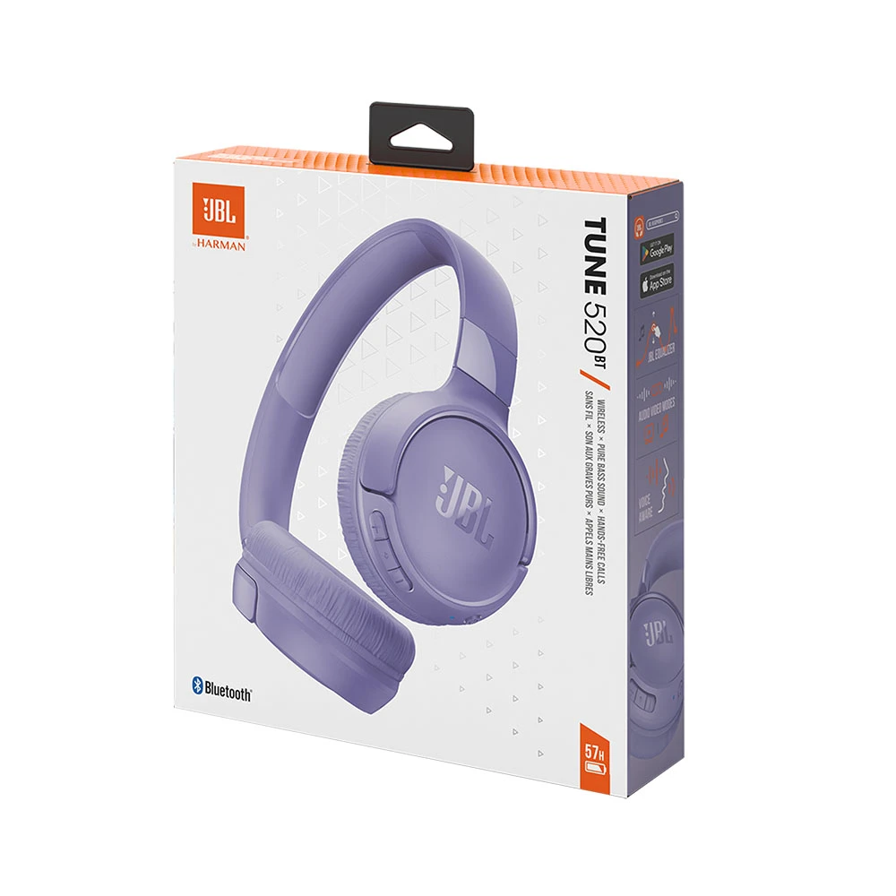 JBL Tune 520BT Wireless on-are سماعات Bluetooth 5.3 Purple [jblt520btpureu]
