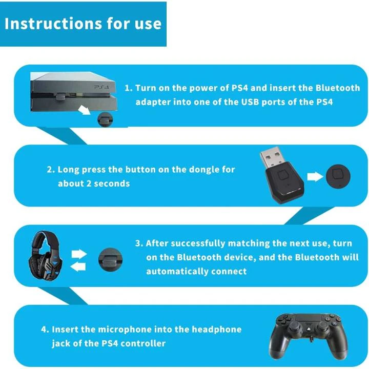 محول جهاز استقبال الصوت بلوتوث دونجل لـ PS4/PS5