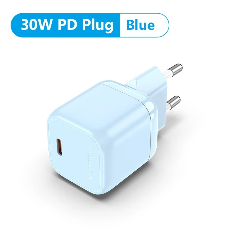 Vention Gan Fast Charger Type-C 30W Charger-Blue [FAKL0-EU]
