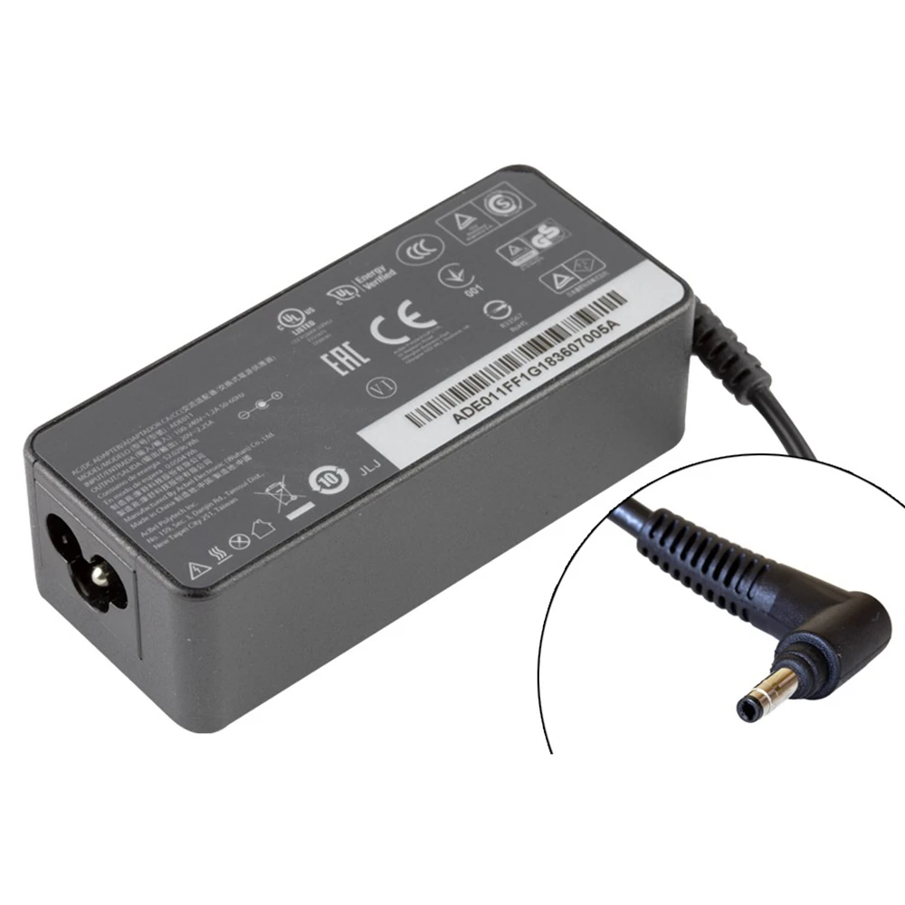 Compatible Charger for lenovo Laptop – Output: 20V – 3.25A / 4.0mm *1.7mm pin size