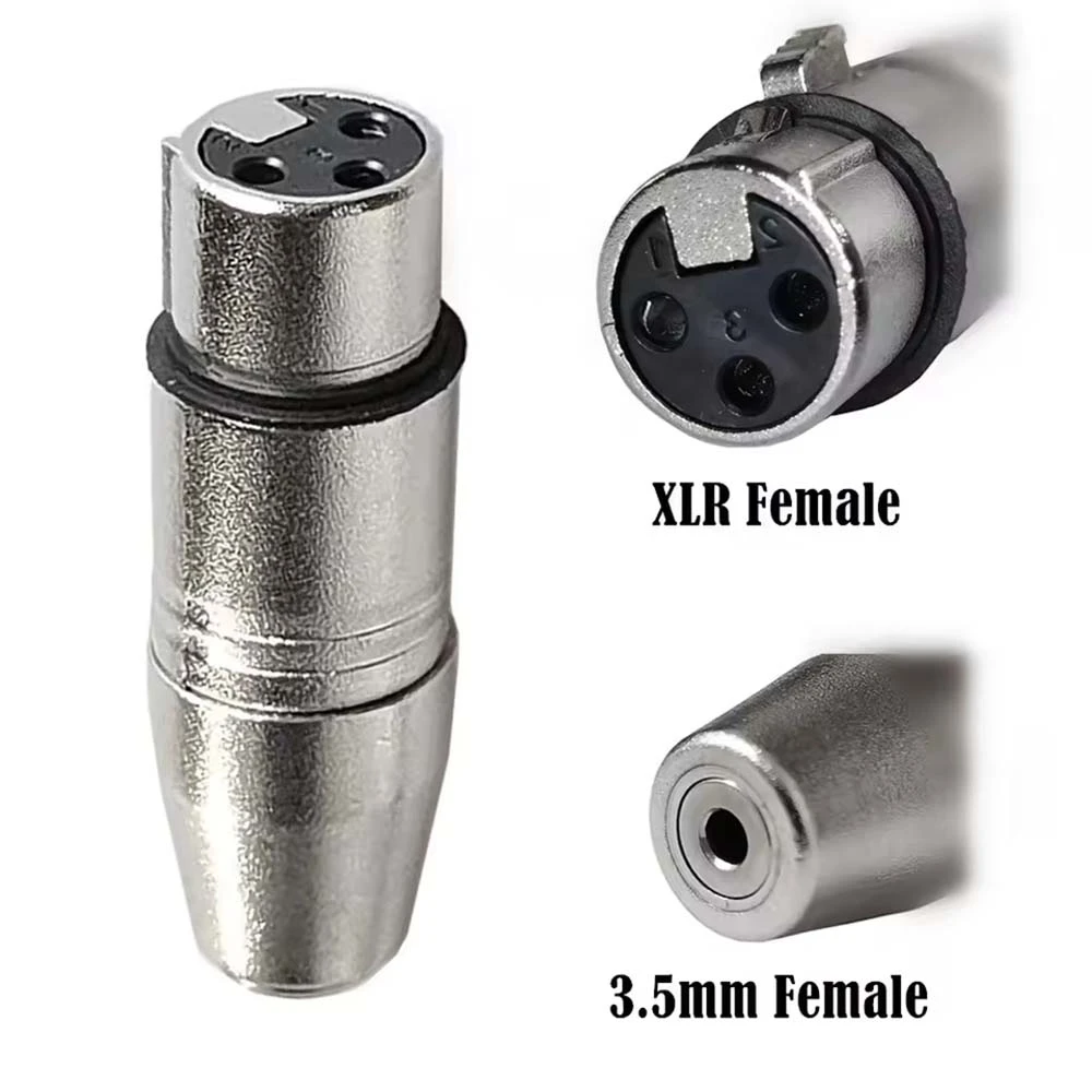 XLR أنثى إلى 3.5 مم أنثى 3 عمود