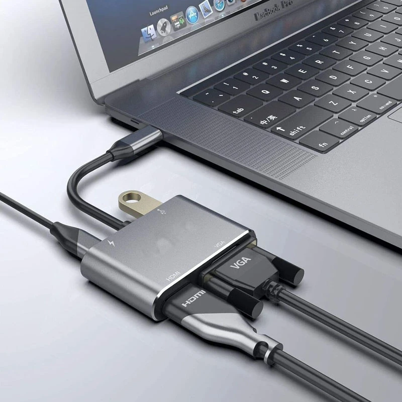 محول USB Type-C إلى (HDMI / VGA / USB / Type-C Charger)