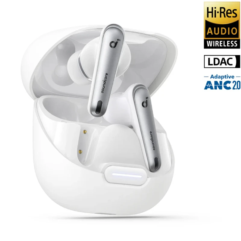 Anker Soundcore Liberty 4 NC الضوضاء الحقيقية إلغاء إلغاء سماعات الأذن-أبيض-A3947H21