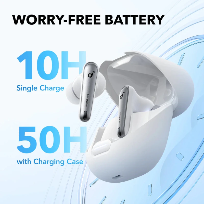 Anker Soundcore Liberty 4 NC الضوضاء الحقيقية إلغاء إلغاء سماعات الأذن-أبيض-A3947H21
