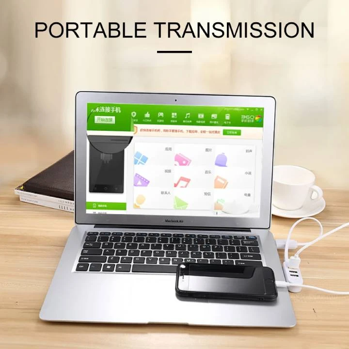 USB HUB with 3xUSB-A 2.0 Ports – 1.2M cable length