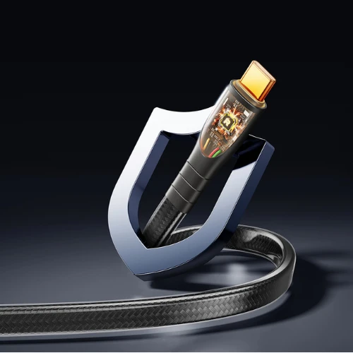 Remax Type-C إلى Cable Cable Prime 1.2m 60W Cable Sharging Cable (Silver)-RC-C166