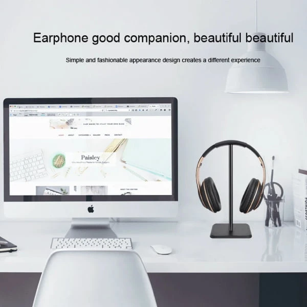 Alloy aluminum headphone stand – black – suitable for most headphones