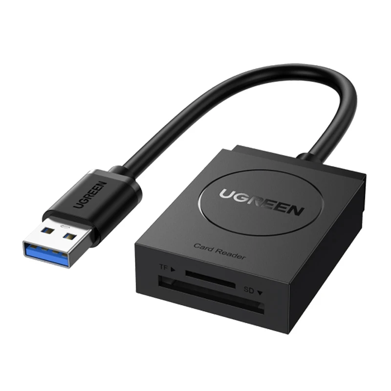 Ugreen 2-in-1 USB-3.0 (SD / TF MicroSD) قارئ [CR127 / 20250]