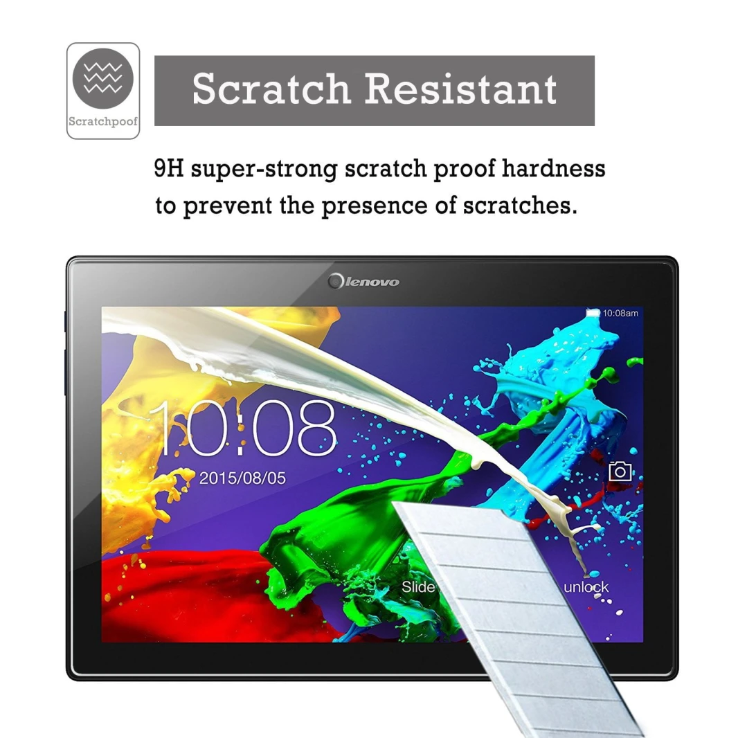 Tempered Glass Screen Protector for Lenovo (Tab 2 A10-70 // Tab 2 A10-30 // Tab 3 10 Business // TB3-X70 // TAB-X103F // Tab 10) 10.1 Tablet