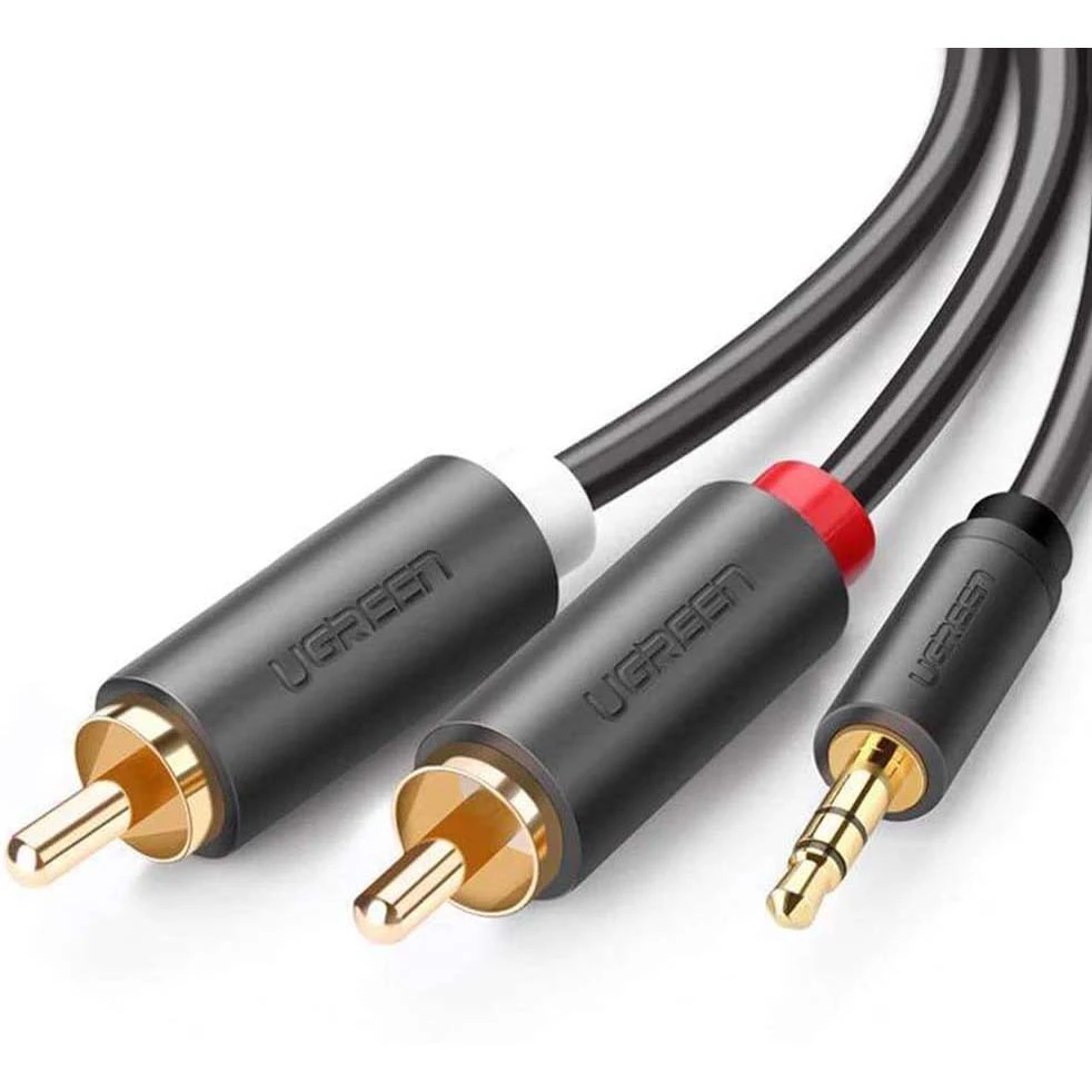 ugreen 3.mm ذكر إلى RCA الذكور كابل 1M 10772