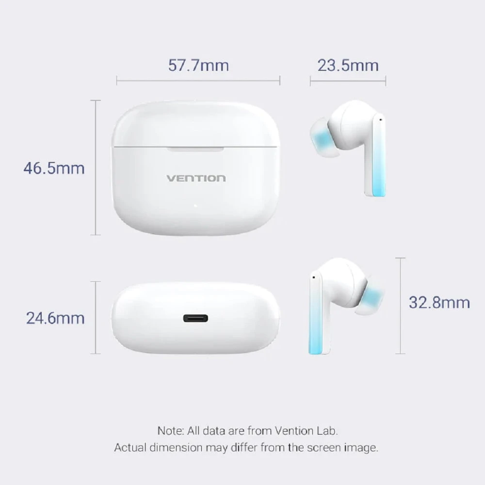 Vention Elf E04 Wireless Bluetooth أذن أبيض بيضاء NBIW0