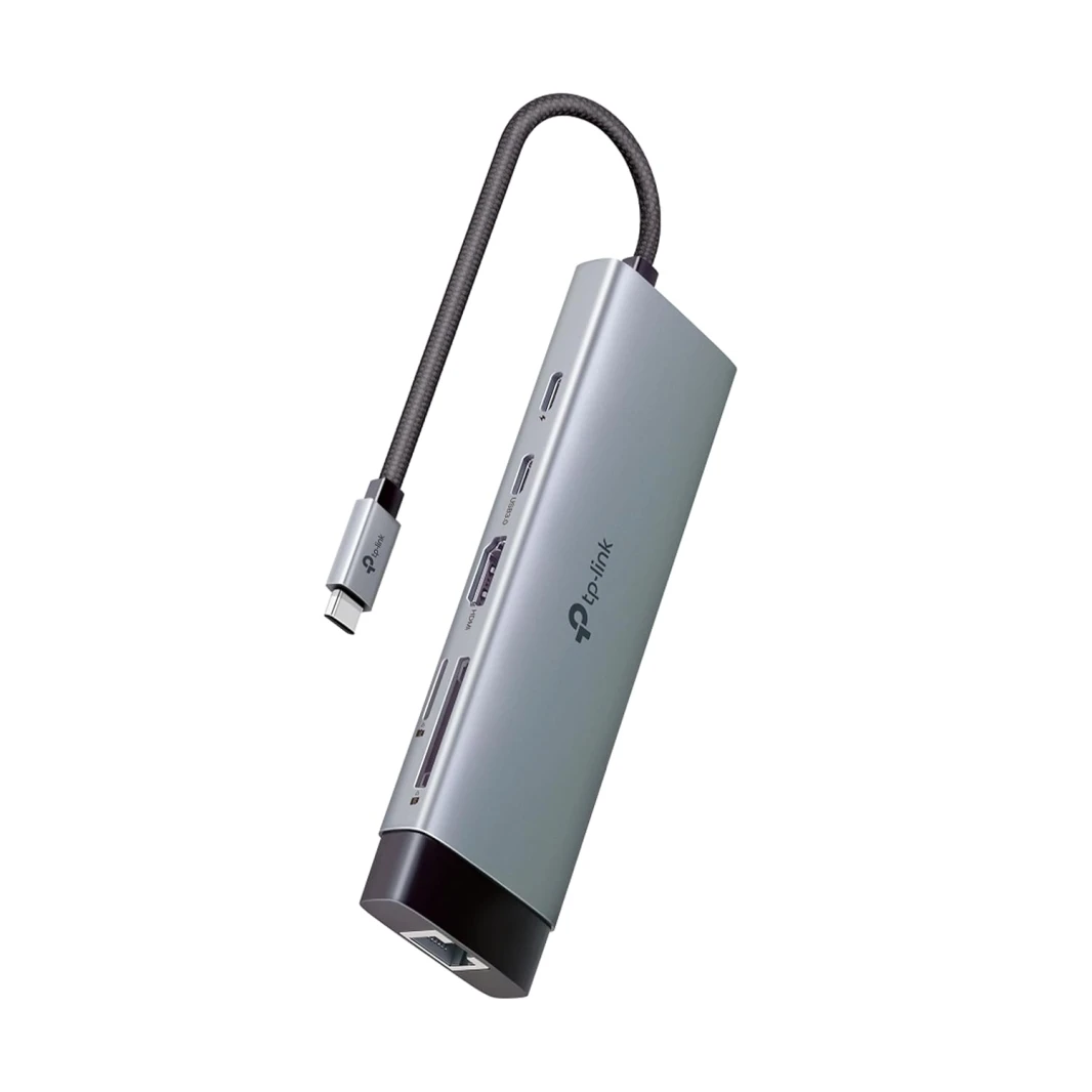 TP-Link USB Type-C 9 in 1 Hub-Port 4K@60Hz HDMI ، 1 GBPS Ethernet ، SD & MicroSD UHS-I ، 100W PD ، 1 × USB-C ، 3 × USB-A-UH9120C