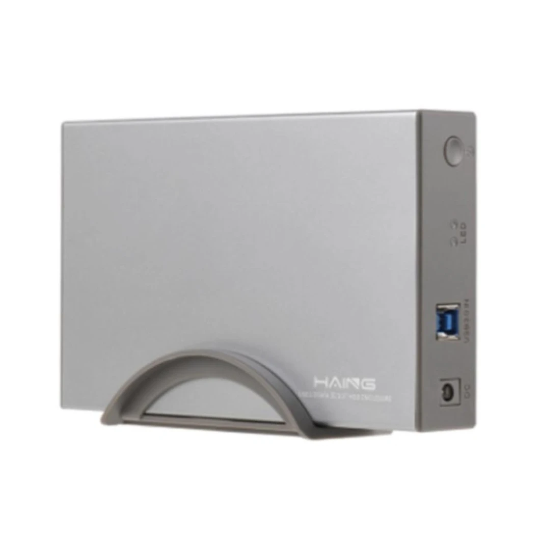 Haing HI-0352-U3H 3.5 ″ USB 3.0 إلى SATA III ألومنيوم حاوية القرص الصلب الخارجي يدعم 3.5 ″ SATA HDD حتى 16 تيرابايت