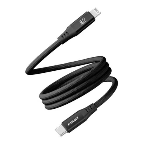 PISEN TYPE-C إلى Lightning (iPhone) 27W كبل مضفر مغناطيسي-طول 1M-CC-FC12-1000