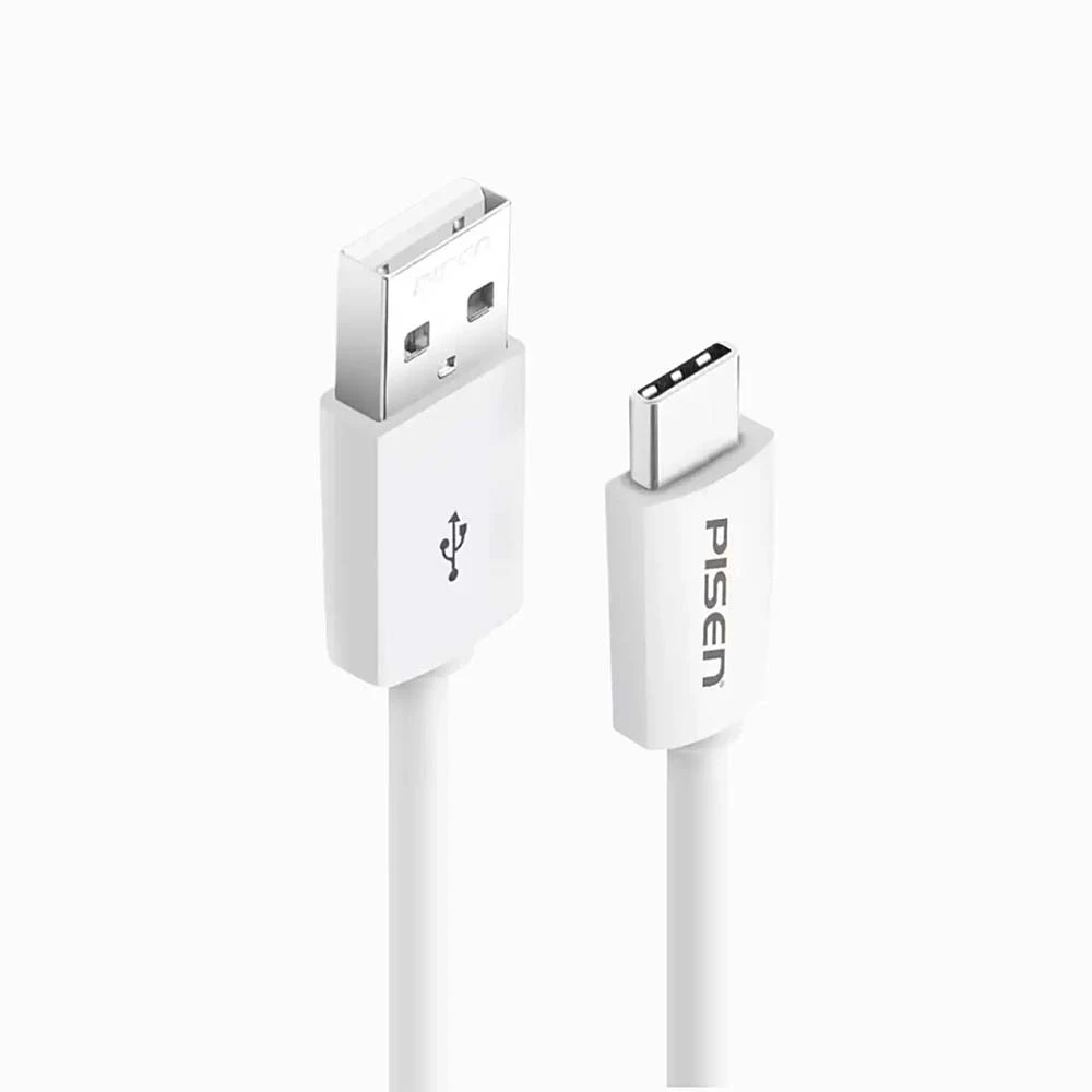 PISEN MR WHITE USB-A إلى USB-C 1M WHITE TC25-1000